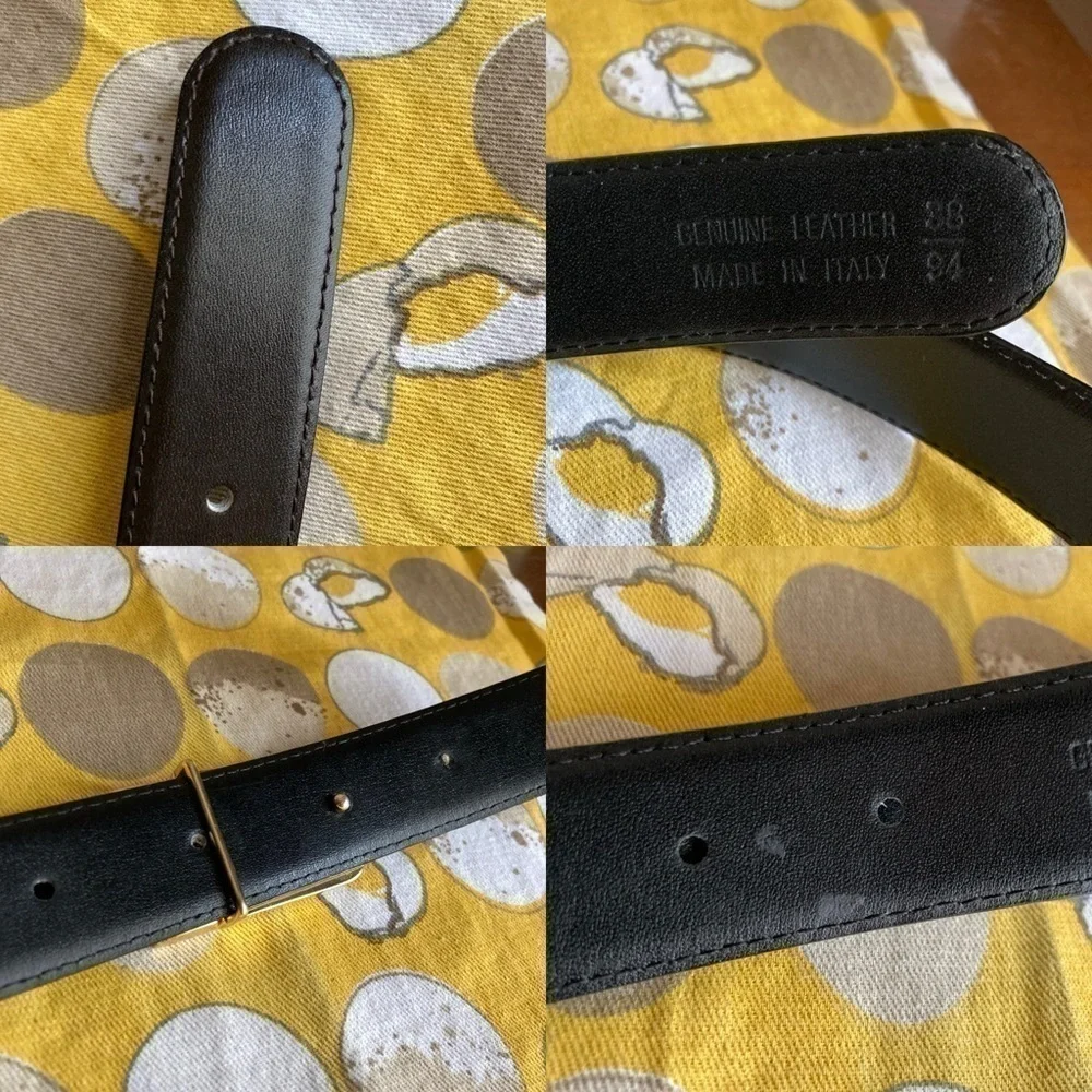 Vintage look black and dark brown reversible made in Italy men’s belt